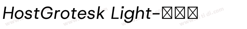 HostGrotesk Light字体转换